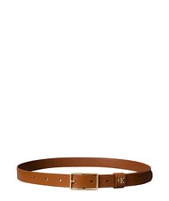 CALVIN KLEIN CLASSIC BUCKLE Pasek sk&oacute;rzany olej arganowy / antyczny jasny złoty - Paski - 2