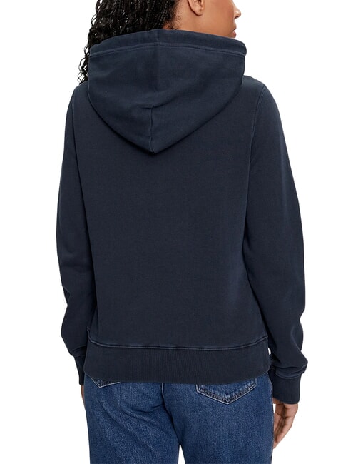 TH JEANS Bluza bawełniana ciemna noc granatowa - Bluzy damskie