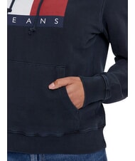 TOMMY HILFIGER TH JEANS Bluza bawełniana ciemna noc granatowa - Bluzy damskie - 6