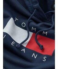 TOMMY HILFIGER TH JEANS Bluza bawełniana ciemna noc granatowa - Bluzy damskie - 7