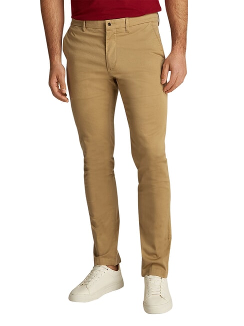 TH BLEECKER Spodnie chino klasyczny khaki - Spodnie męskie