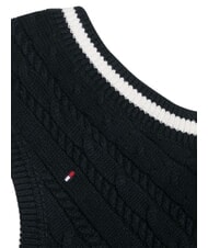 TOMMY HILFIGER TH Kamizelka dzianinowa, dekolt w serek pustynne niebo - Swetry dziecięce - 3