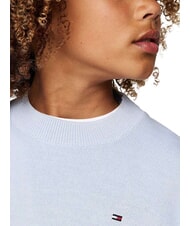 TOMMY HILFIGER TH KIDS Bawełniany sweter z okrągłym dekoltem przewiewny niebieski - Swetry dziecięce - 3