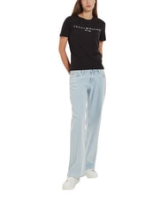 TOMMY HILFIGER TH 1985 Koszulka bawełniana czarny - Koszulki i topy damskie - 3
