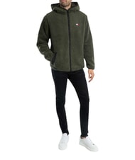 TOMMY HILFIGER TH JEANS Bluza z kieszenią i kapturem zmęczenie zielone - Bluzy męskie - 4
