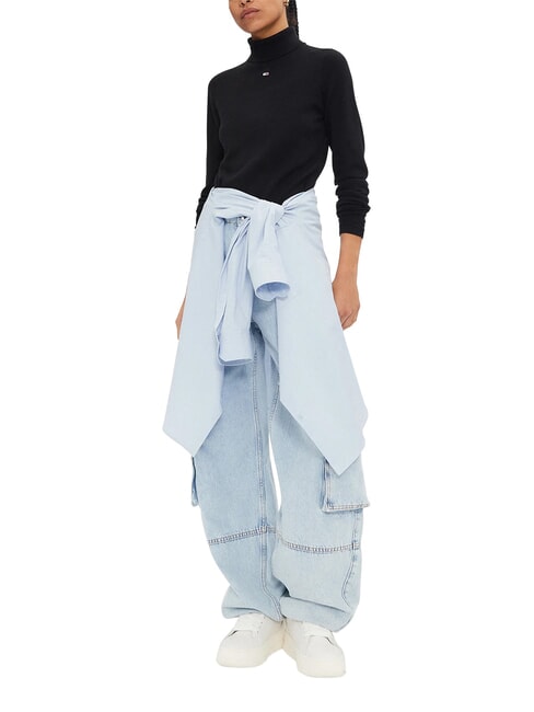 TH JEANS Golf czarny - Koszulki damskie