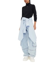 TOMMY HILFIGER TH JEANS Golf czarny - Koszulki damskie - 2