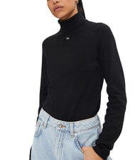 TOMMY HILFIGER TH JEANS Golf czarny - Koszulki damskie - 3