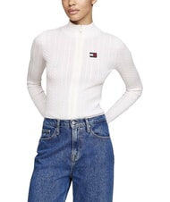 TOMMY HILFIGER TH JEANS Sweter z pełnym zamkiem błyskawicznym - Koszulki damskie