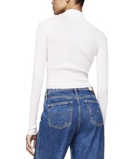 TOMMY HILFIGER TH JEANS Sweter z pełnym zamkiem błyskawicznym starożytna biel - Koszulki damskie - 3