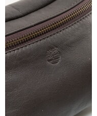 TIMBERLAND TUMBLED Sk&oacute;rzana torba biodrowa ciemnobrązowy - Marsupium - 3