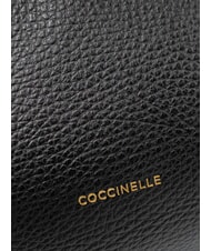 COCCINELLE SAGITTA Torba papierowa sk&oacute;rzana, sk&oacute;ra Czarny - Torby damskie - 4