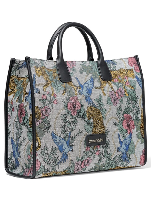 JACQUARD Torebka z paskiem na ramię wieloszary - Torby damskie