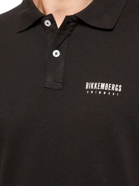 ICONIC Koszulka polo bawełniana, kr&oacute;tki rękaw czarny - Polo męskie