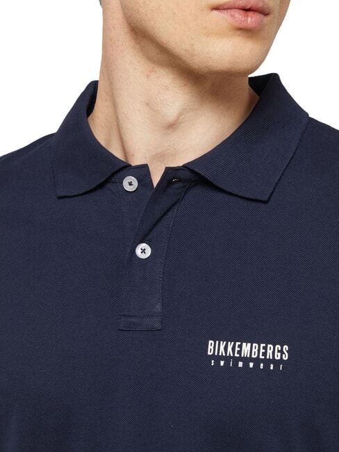 ICONIC Koszulka polo bawełniana, kr&oacute;tki rękaw marynarka wojenna - Polo męskie
