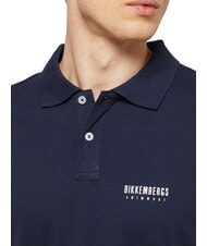BIKKEMBERGS ICONIC Koszulka polo bawełniana, kr&oacute;tki rękaw marynarka wojenna - Polo męskie - 3