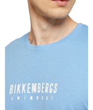 BIKKEMBERGS ICONIC Koszulka bawełniana, kr&oacute;tki rękaw lazur - Koszulki męskie - 3