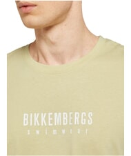 BIKKEMBERGS ICONIC Koszulka bawełniana, kr&oacute;tki rękaw beżowy - Koszulki męskie - 3