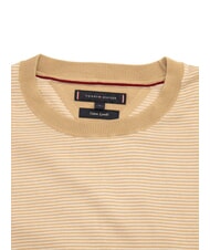 TOMMY HILFIGER TH Sweter z mieszanki bawełny klasyczny r&oacute;ż / optyczna biel - Koszulki męskie - 3