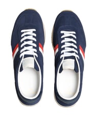 SERAFINI ROME Sk&oacute;rzane trampki niebieski francja czerwony - Buty męskie - 3