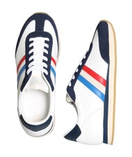 SERAFINI ROME Sk&oacute;rzane trampki biało-niebieska Francja - Buty męskie - 3