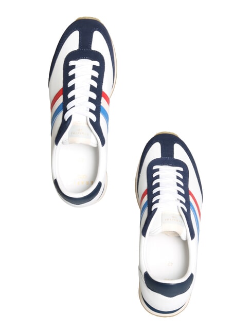 ROME Sk&oacute;rzane trampki biało-niebieska Francja - Buty męskie