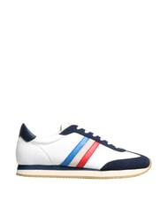 SERAFINI ROME Sk&oacute;rzane trampki biało-niebieska Francja - Buty męskie - 7