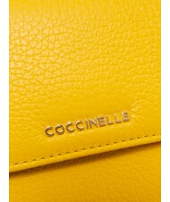 COCCINELLE METALLIC SOFT Sk&oacute;rzana kopert&oacute;wka z paskiem na ramię słoneczny - Torby damskie - 3
