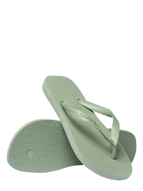 TOP SENSES Klapki dym zielony - Buty damskie
