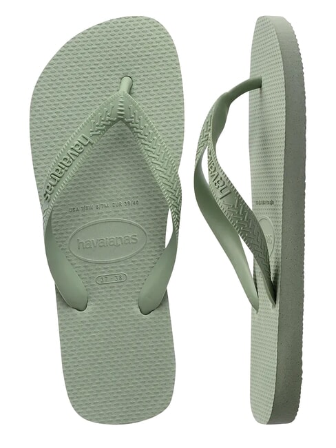 TOP SENSES Klapki dym zielony - Buty damskie