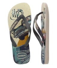 HAVAIANAS TOP HARRY POTTER Klapki beżowo-szara stal - Buty uniseks - 5