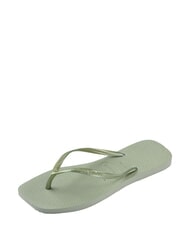 HAVAIANAS SLIM SQUARE Klapki z kwadratowym noskiem dym zielony - Buty damskie - 3
