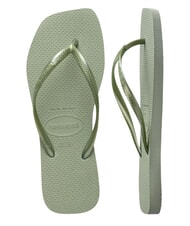 HAVAIANAS SLIM SQUARE Klapki z kwadratowym noskiem dym zielony - Buty damskie - 5