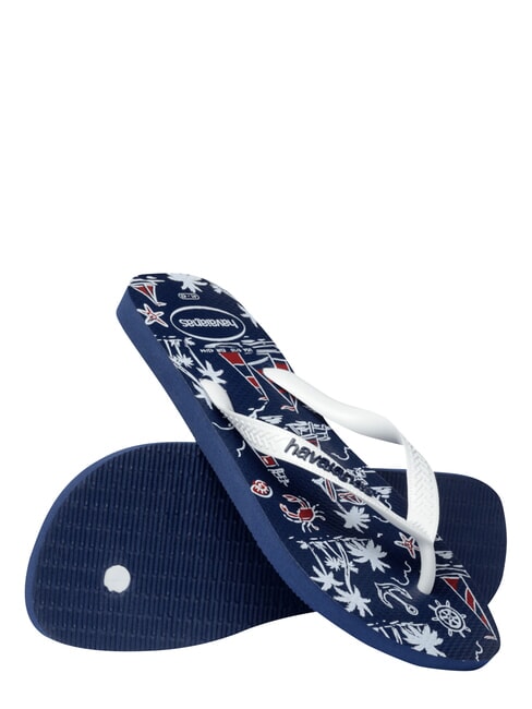 TOP NAUTICAL Klapki granatowy/granatowy/biały - Buty męskie
