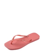 HAVAIANAS SLIM SQUARE Klapki z kwadratowym noskiem glina kanionowa - Buty damskie - 4