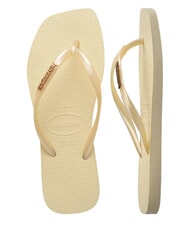 HAVAIANAS SQUARE LOGO Klapki krem maślany - Buty damskie - 5