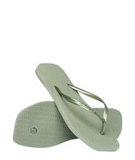 HAVAIANAS SLIM SQUARE Klapki z kwadratowym noskiem dym zielony - Buty damskie - 4
