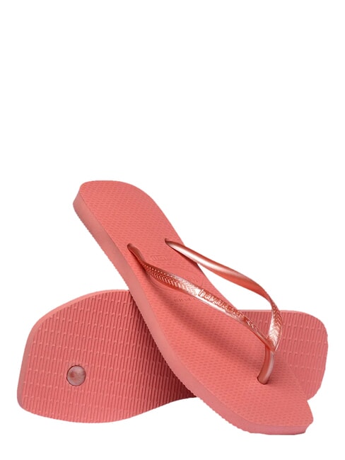SLIM SQUARE Klapki z kwadratowym noskiem glina kanionowa - Buty damskie