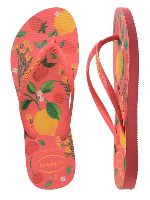 SLIM SUMMER BLISS Klapki koral tropikalny - Buty damskie