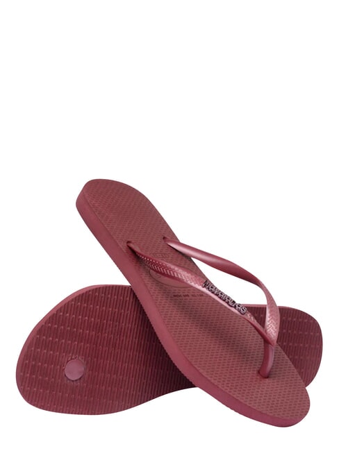 SLIM LOGO Klapki amarant - Buty damskie