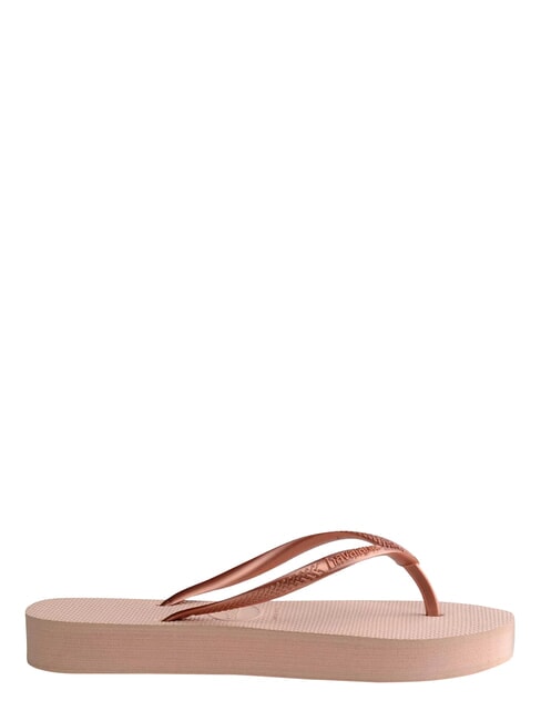 SLIM FLATFORM Klapki damskie SLIM FLATFORM balet r&oacute;żowy - Buty damskie