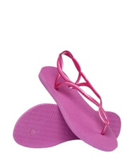 HAVAIANAS LUNA klasyczne klapki guma r&oacute;żana/guma r&oacute;żana - Buty damskie - 4