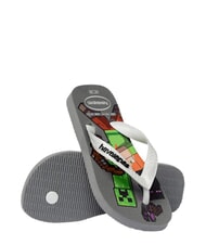 HAVAIANAS MINECRAFT Klapki stalowoszary/biały - Buty dziecięce - 4