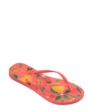 HAVAIANAS SLIM SUMMER BLISS Klapki koral tropikalny - Buty damskie - 3