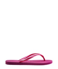 HAVAIANAS SLIM Klapki metaliczna r&oacute;żowa guma - Buty damskie - 2