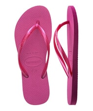 HAVAIANAS SLIM Klapki metaliczna r&oacute;żowa guma - Buty damskie - 5