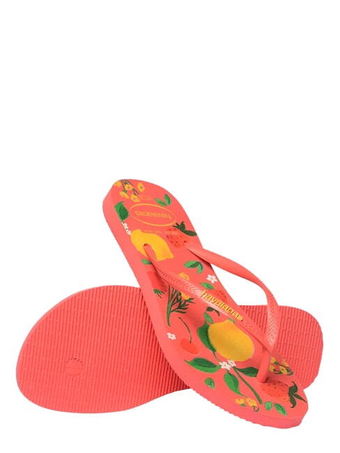 SLIM SUMMER BLISS Klapki koral tropikalny - Buty damskie