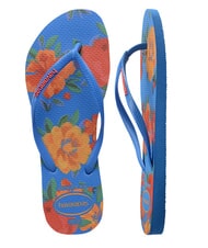 HAVAIANAS SLIM SUMMER BLISS Klapki jaskrawoniebieski - Buty damskie - 5