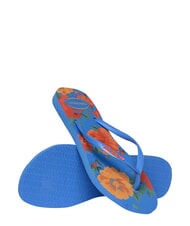 HAVAIANAS SLIM SUMMER BLISS Klapki jaskrawoniebieski - Buty damskie - 4