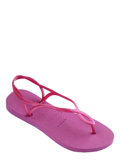 LUNA klasyczne klapki guma r&oacute;żana/guma r&oacute;żana - Buty damskie